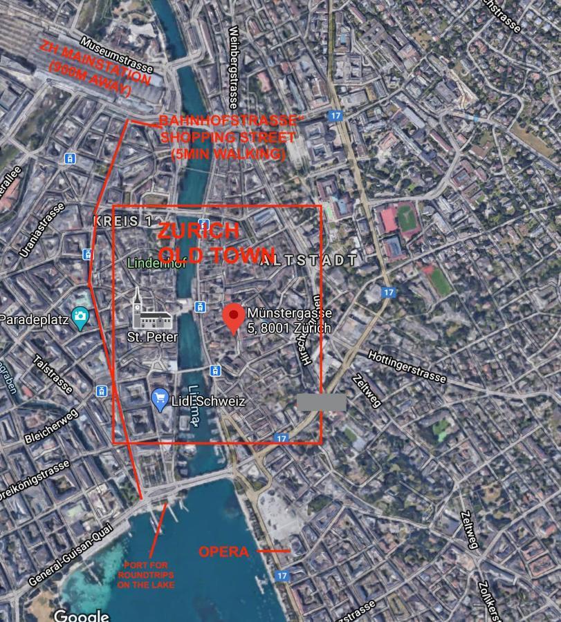 Apartament Muenstergasse Zurich Old Town Zewnętrze zdjęcie